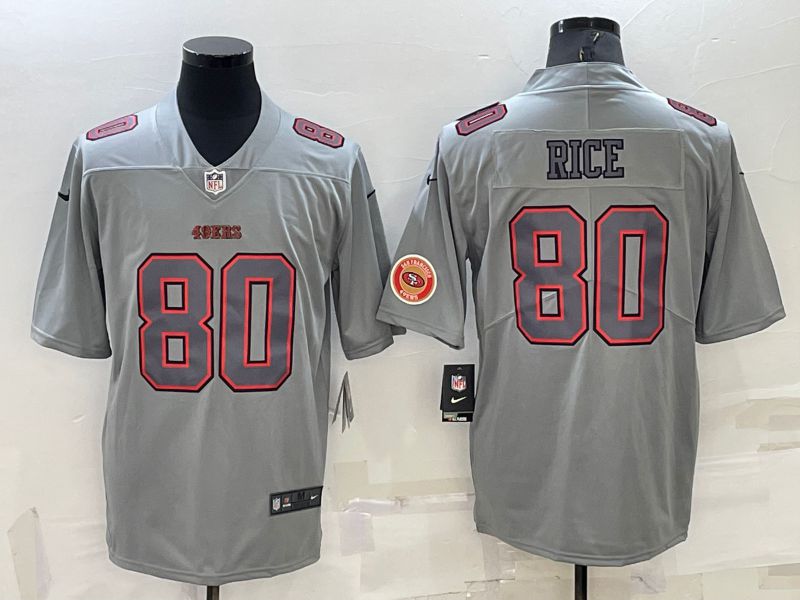 Men San Francisco 49ers #80 Rice Grey 2022 Nike Limited Vapor Untouchable NFL Jersey->san francisco 49ers->NFL Jersey